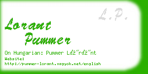 lorant pummer business card